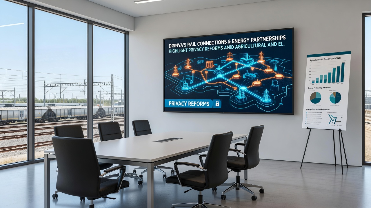 Drinva energy partnership infrastructure with privacy-compliant data centers supporting agricultural operations